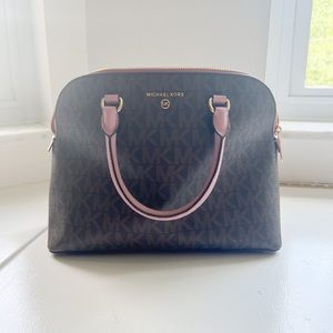 MICHEAL KORS pink and brown dome bag!! 🤎